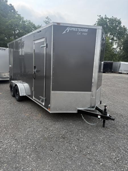 New 2027 Homesteader 7x16IT V-Nose - - 7' Interior - REAR SPOILER - OHV PKG. - ESCAPE DOOR