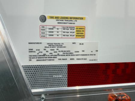 New 2026 Vintage Trailers 8.5x50 Living Quarters Car / Racing Trailer