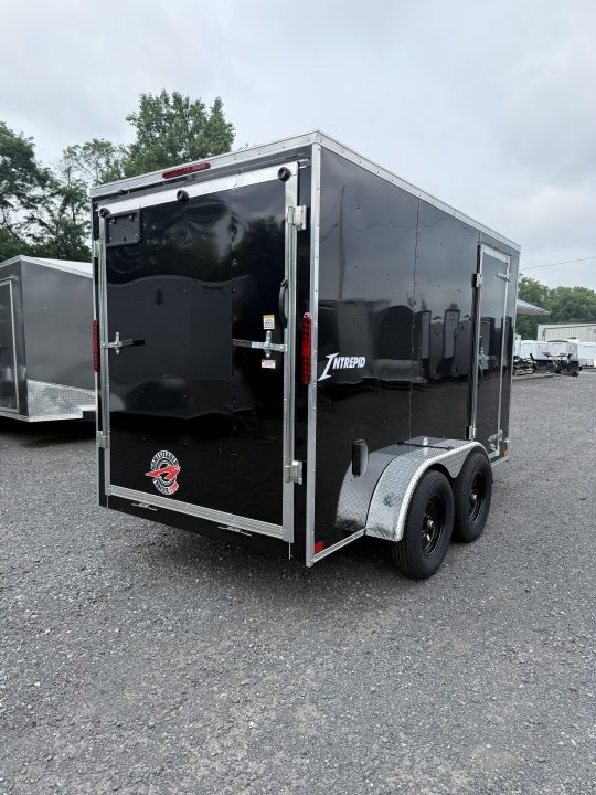 New 2027 Homesteader 6x12 V-Nose - Black - Ramp Door