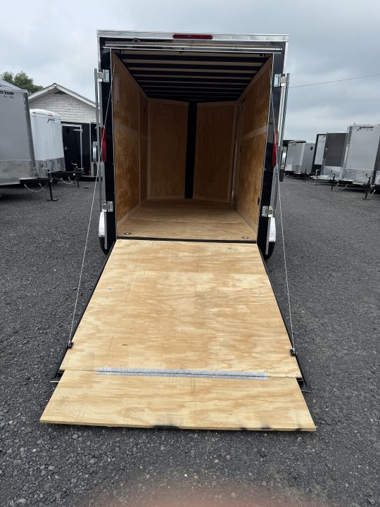 New 2027 Homesteader 6x12 V-Nose - Black - Ramp Door