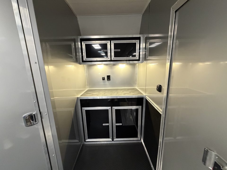 New 2026 Vintage Trailers 8.5x34 Race Trailer with Bathroom Package
