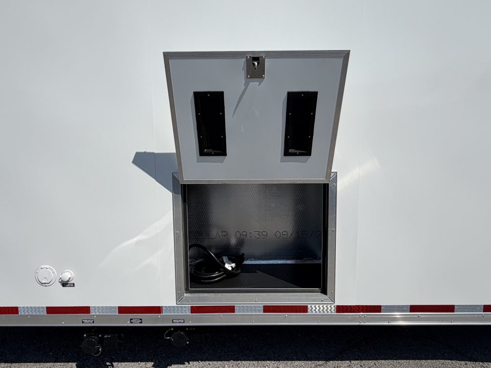 New 2026 Vintage Trailers 8.5x34 Race Trailer with Bathroom Package