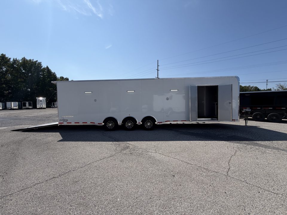 New 2026 Vintage Trailers 8.5x34 Race Trailer with Bathroom Package
