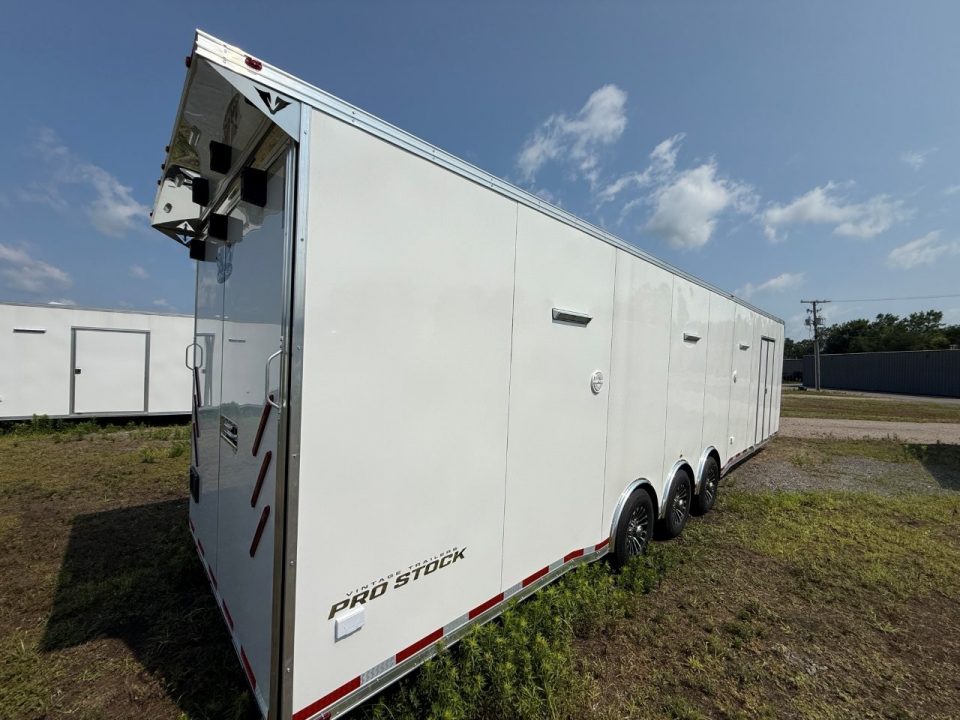 New 2026 Vintage Trailers 8.5x34 Race Trailer with Bathroom Package