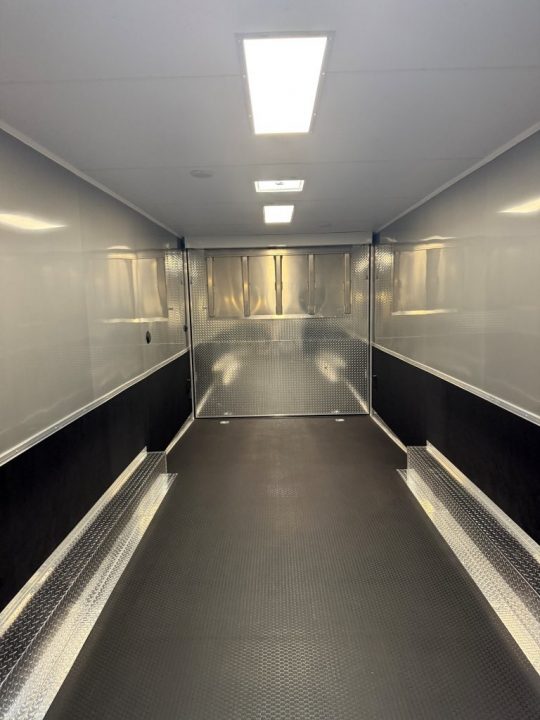 New 2026 Vintage Trailers 8.5x34 Race Trailer with Bathroom Package