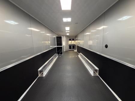 New 2026 Vintage Trailers 8.5x34 Race Trailer with Bathroom Package