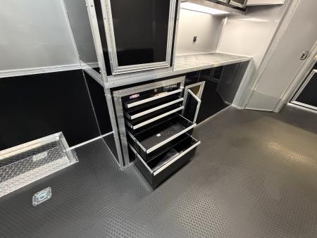 New 2026 Vintage Trailers 8.5x34 Race Trailer with Bathroom Package