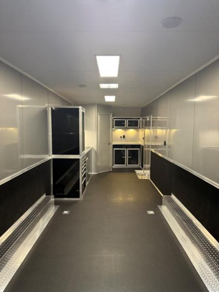 New 2026 Vintage Trailers 8.5x34 Race Trailer with Bathroom Package