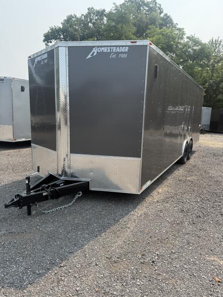New 2027 Homesteader 8x24' V-Nose Trailer - GRAY