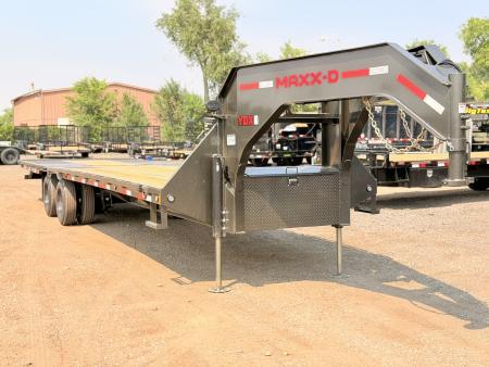 New 2027 MAXD 8.5-32 Tandem Dual Gooseneck Deckover Equipement Hauler W/ Hydraulic Dove 25.9K GVWR