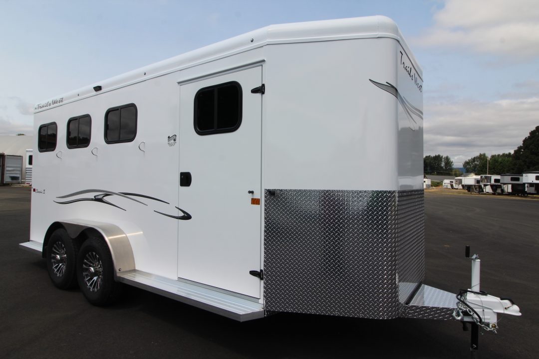 New 2027 Trails West Classic II Extra Tall 2 Horse Trailer w/ Escape Door