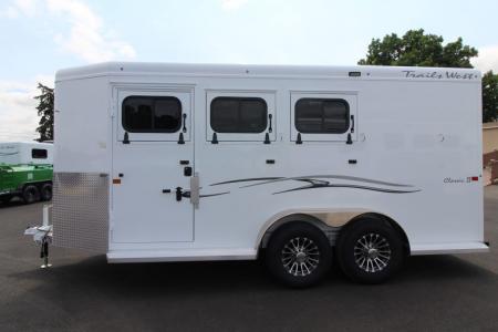 New 2027 Trails West Classic II Extra Tall 2 Horse Trailer w/ Escape Door
