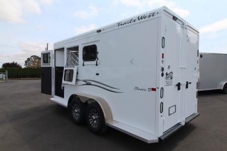 New 2027 Trails West Classic II Extra Tall 2 Horse Trailer w/ Escape Door