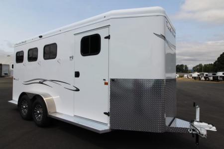 New 2027 Trails West Classic II Extra Tall 2 Horse Trailer w/ Escape Door