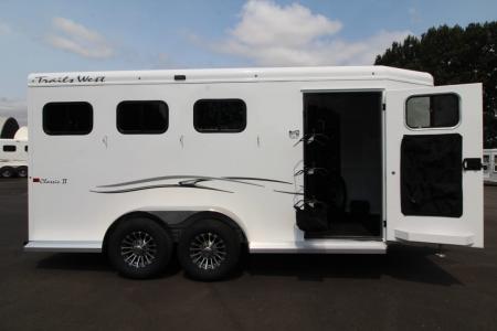 New 2027 Trails West Classic II Extra Tall 2 Horse Trailer w/ Escape Door
