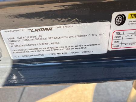 New 2027 Lamar Trailers UC831213 Utility Trailer