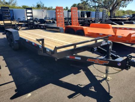 New 2026 Down 2 Earth Trailers 7X20 TA 10000 LB GVWR Equipment Trailer WITH STAND UP RAMPS
