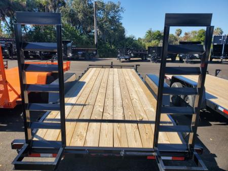 New 2026 Down 2 Earth Trailers 7X20 TA 10000 LB GVWR Equipment Trailer WITH STAND UP RAMPS
