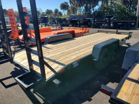 New 2026 Down 2 Earth Trailers 7X20 TA 10000 LB GVWR Equipment Trailer WITH STAND UP RAMPS