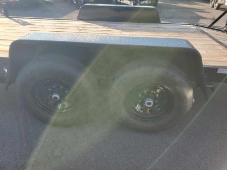 New 2026 Down 2 Earth Trailers 7X16 TA 14000 LB GVWR Equipment Trailer WITH STAND UP RAMPS