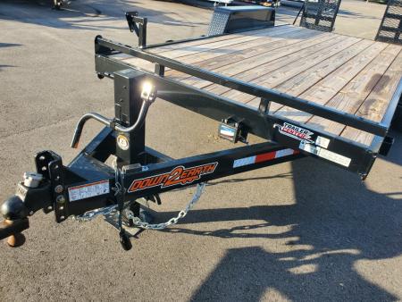 New 2026 Down 2 Earth Trailers 7X16 TA 14000 LB GVWR Equipment Trailer WITH STAND UP RAMPS