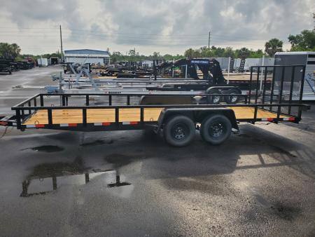 New 2026 Down 2 Earth Trailers 7X20 TA 7000 LB GVWR TUBE TOP Utility Trailer WITH REAR RAMP/GATE