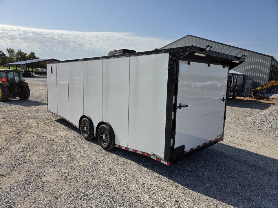 New 2026 Rock Solid 8.5X24 TANDEM 14K CARGO W/7FT HEIGHT ELECTRIC JACK & RACE PACKAGE