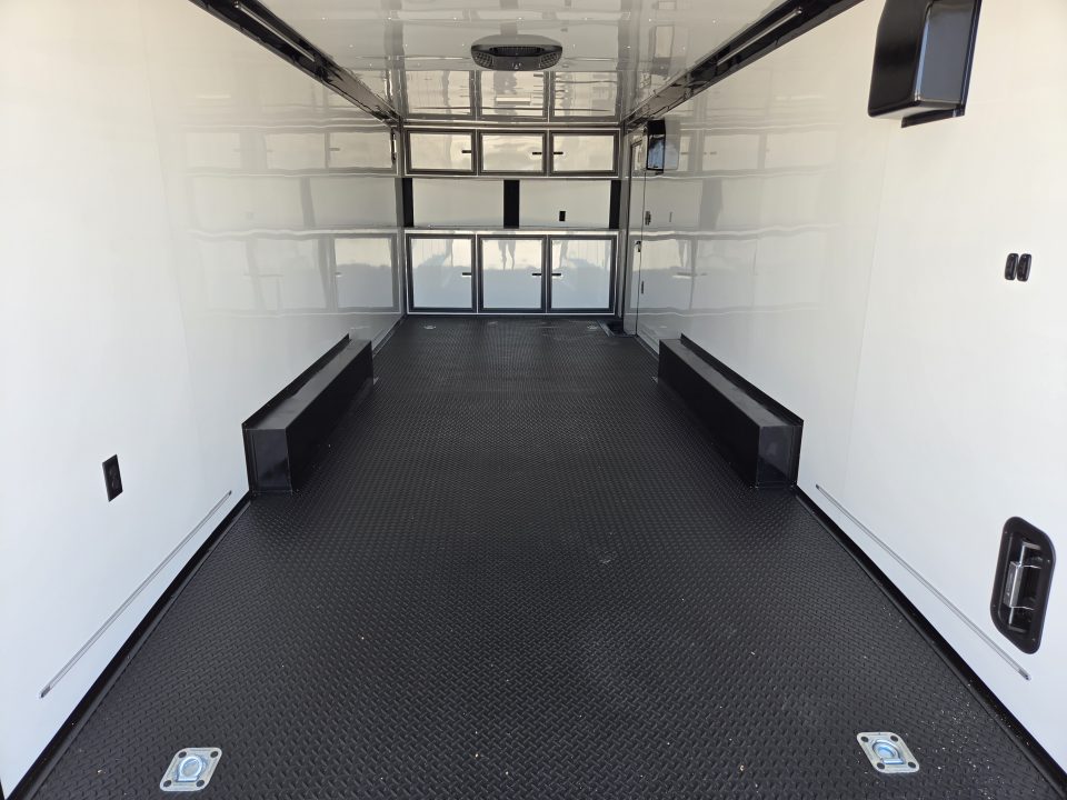 New 2026 Rock Solid 8.5X24 TANDEM 14K CARGO W/7FT HEIGHT ELECTRIC JACK & RACE PACKAGE