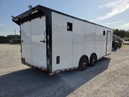 New 2026 Rock Solid 8.5X24 TANDEM 14K CARGO W/7FT HEIGHT ELECTRIC JACK & RACE PACKAGE