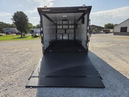 New 2026 Rock Solid 8.5X24 TANDEM 14K CARGO W/7FT HEIGHT ELECTRIC JACK & RACE PACKAGE