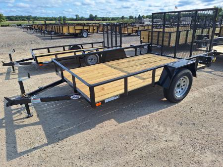 New 2027 AMO 76x10 Lowside Landscape Trailer W/ Led Lights & Spring Assist Gate