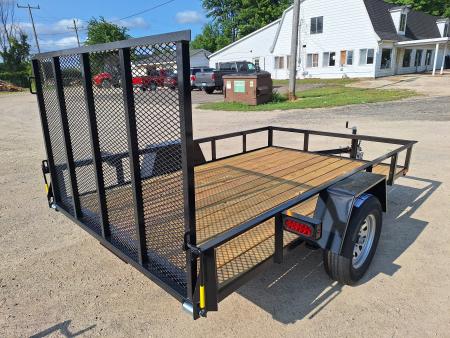 New 2027 AMO 76x10 Lowside Landscape Trailer W/ Led Lights & Spring Assist Gate