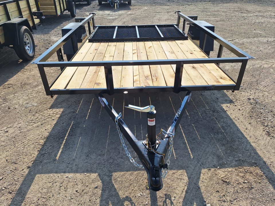 New 2027 AMO 76x10 Lowside Landscape Trailer W/ Led Lights & Spring Assist Gate