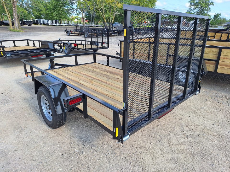 New 2027 AMO 76x10 Lowside Landscape Trailer W/ Led Lights & Spring Assist Gate