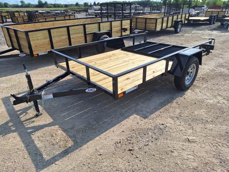 New 2027 AMO 76x10 Lowside Landscape Trailer W/ Led Lights & Spring Assist Gate