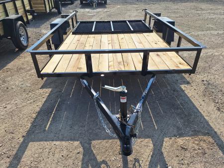 New 2027 AMO 76x10 Lowside Landscape Trailer W/ Led Lights & Spring Assist Gate
