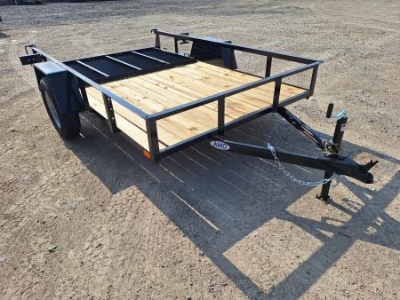New 2027 AMO 76x10 Lowside Landscape Trailer W/ Led Lights & Spring Assist Gate