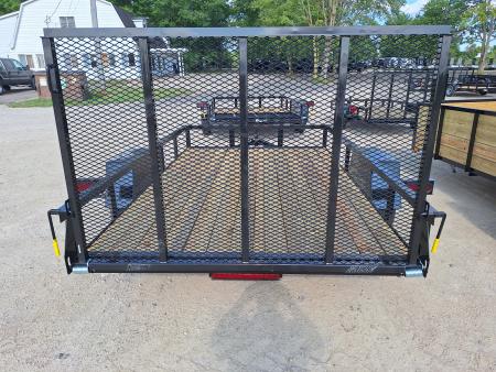 New 2027 AMO 76x10 Lowside Landscape Trailer W/ Led Lights & Spring Assist Gate