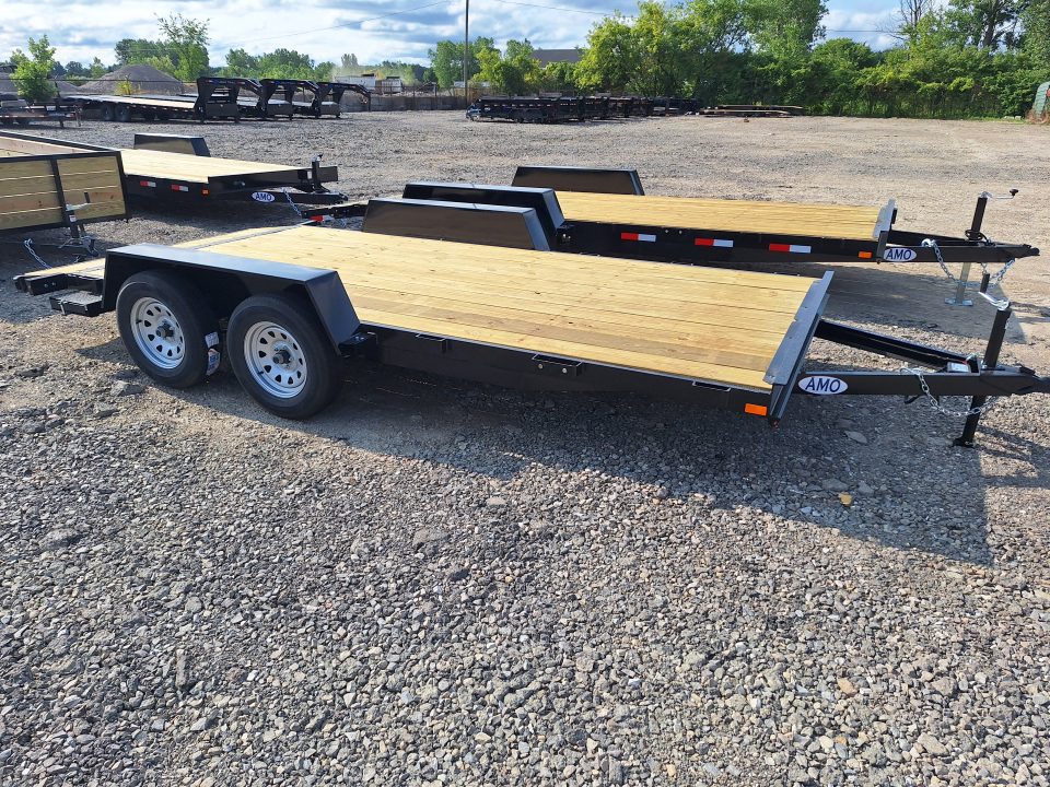 New 2027 AMO 82x16 Car Hauler W/ Led Lights & 1 Axle Brake