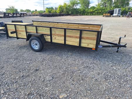 New 2027 AMO 76x14 High Woodside Utility Trailer W/ Led Lights & Spring Assist Gate