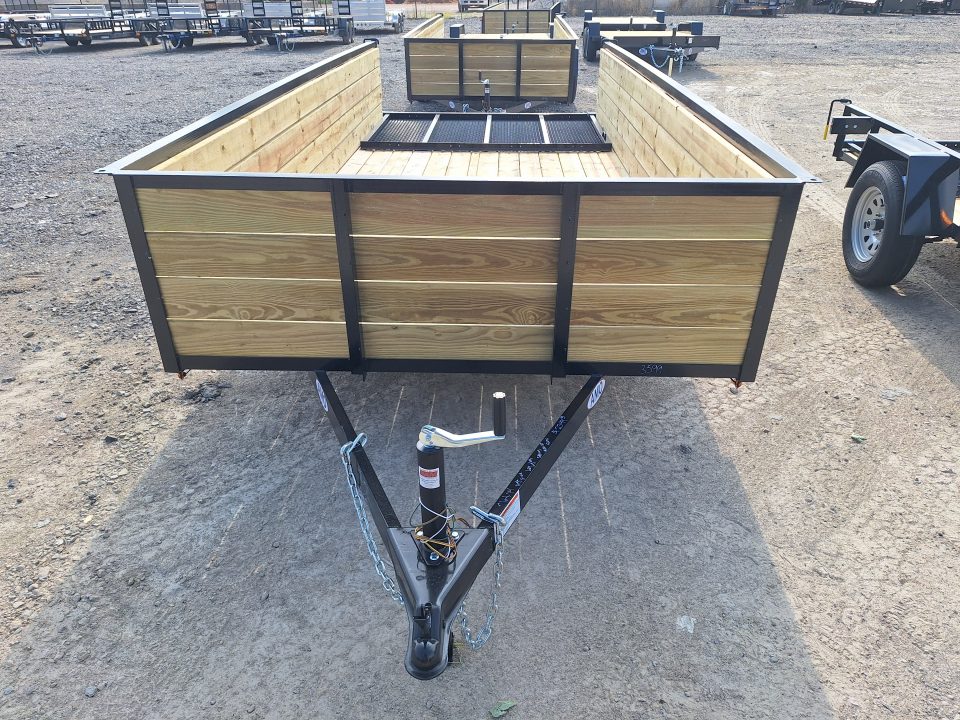 New 2027 AMO 76x14 High Woodside Utility Trailer W/ Led Lights & Spring Assist Gate
