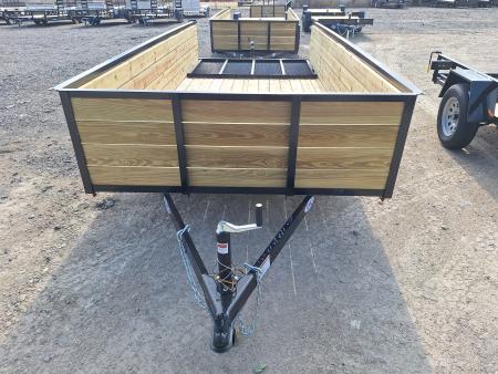 New 2027 AMO 76x14 High Woodside Utility Trailer W/ Led Lights & Spring Assist Gate