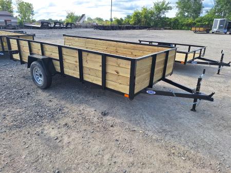 New 2027 AMO 76x14 High Woodside Utility Trailer W/ Led Lights & Spring Assist Gate