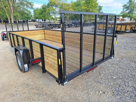 New 2027 AMO 76x14 High Woodside Utility Trailer W/ Led Lights & Spring Assist Gate
