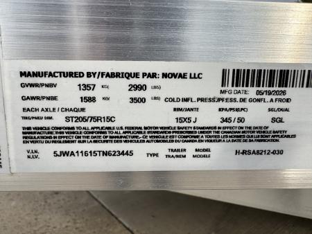 New 2026 H&H Trailers RSA8212-030 Utility Trailer