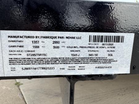 New 2026 H&H Trailers RS8214-030 Utility Trailer