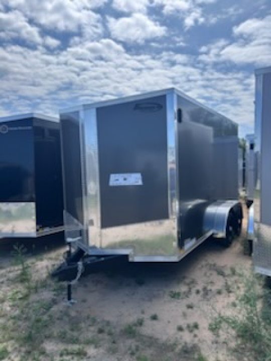 New 2026 Formula Trailers 7x14 CHARCOAL W/Barn Door Cargo / Enclosed Trailer