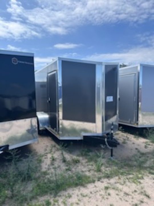 New 2026 Formula Trailers 7x14 CHARCOAL W/Barn Door Cargo / Enclosed Trailer