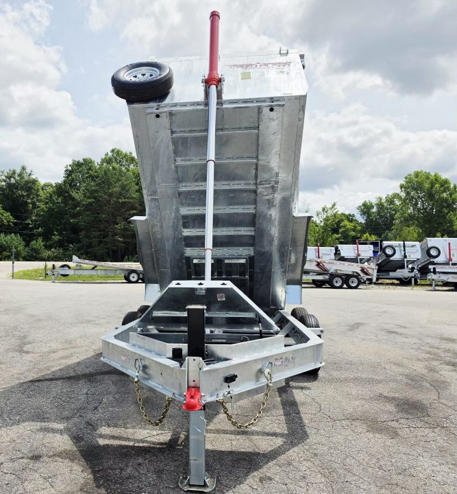 New 82 X 14 GALVANIZED 7 K AXLE DUMP TRAILER HYDRAULIC JACK SPARE INCLUDED 2026 TRIUMPH