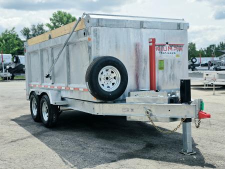 New 82 X 14 GALVANIZED 7 K AXLE DUMP TRAILER HYDRAULIC JACK SPARE INCLUDED 2026 TRIUMPH